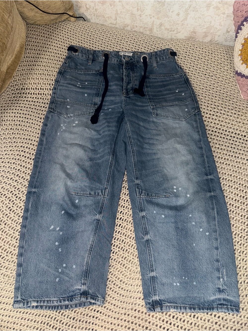 We The Free Moxie Pull-On Barrel Jeans timeless blue - Picture 2 of 4